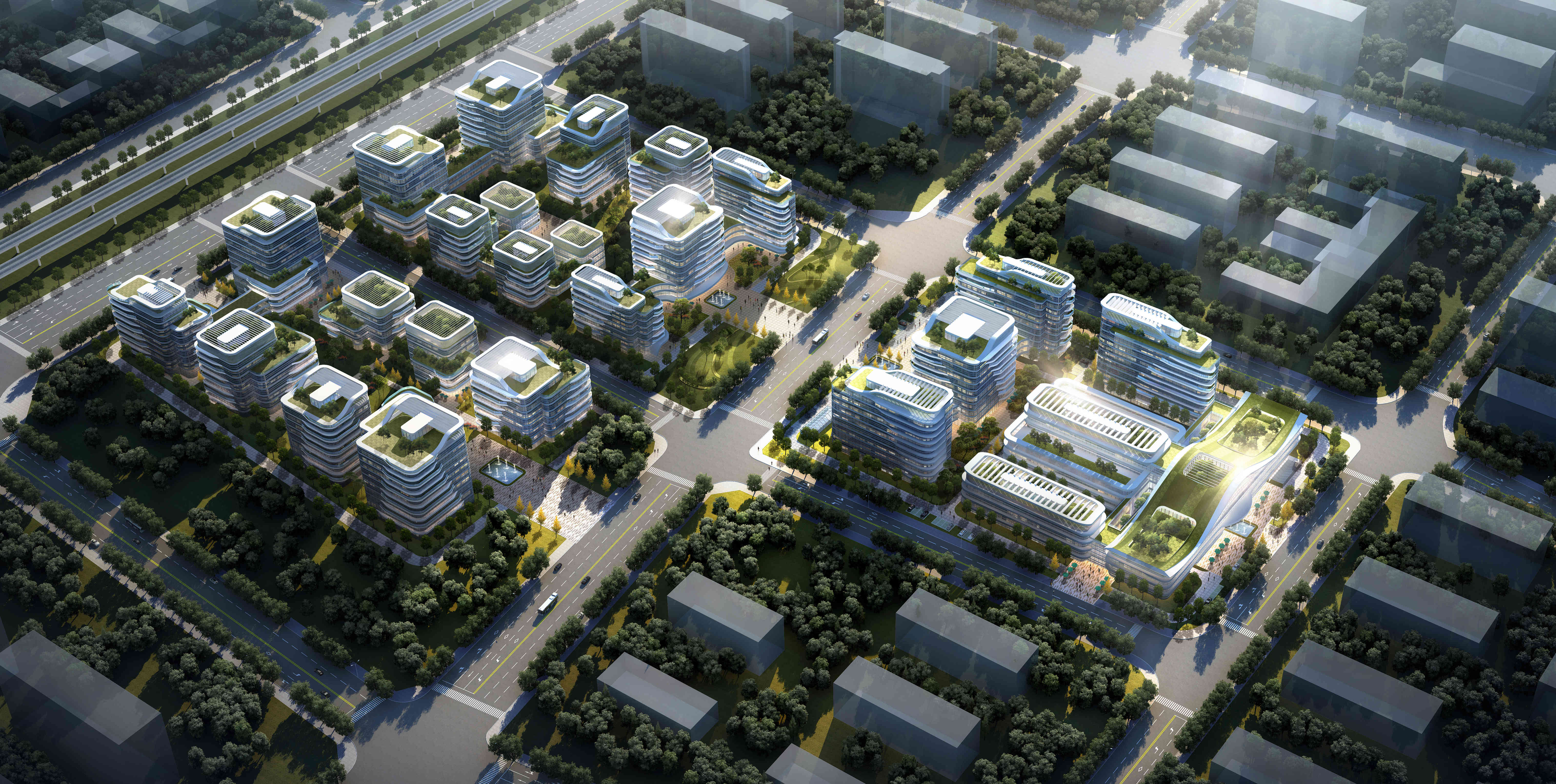 胶州板块航空科技产业园项目效果图1_副本